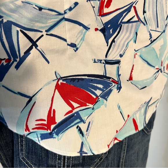 Chaps Button-down Shirt with 3/4 Sleeves. - Picture 4 of 12